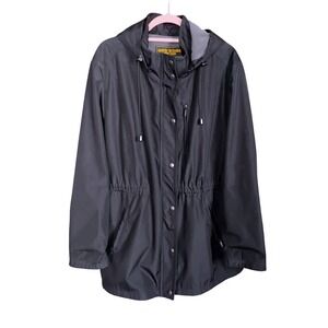 Marvin Richards New York Women's 2X Black Hooded Utility Anorak Jacket Coat